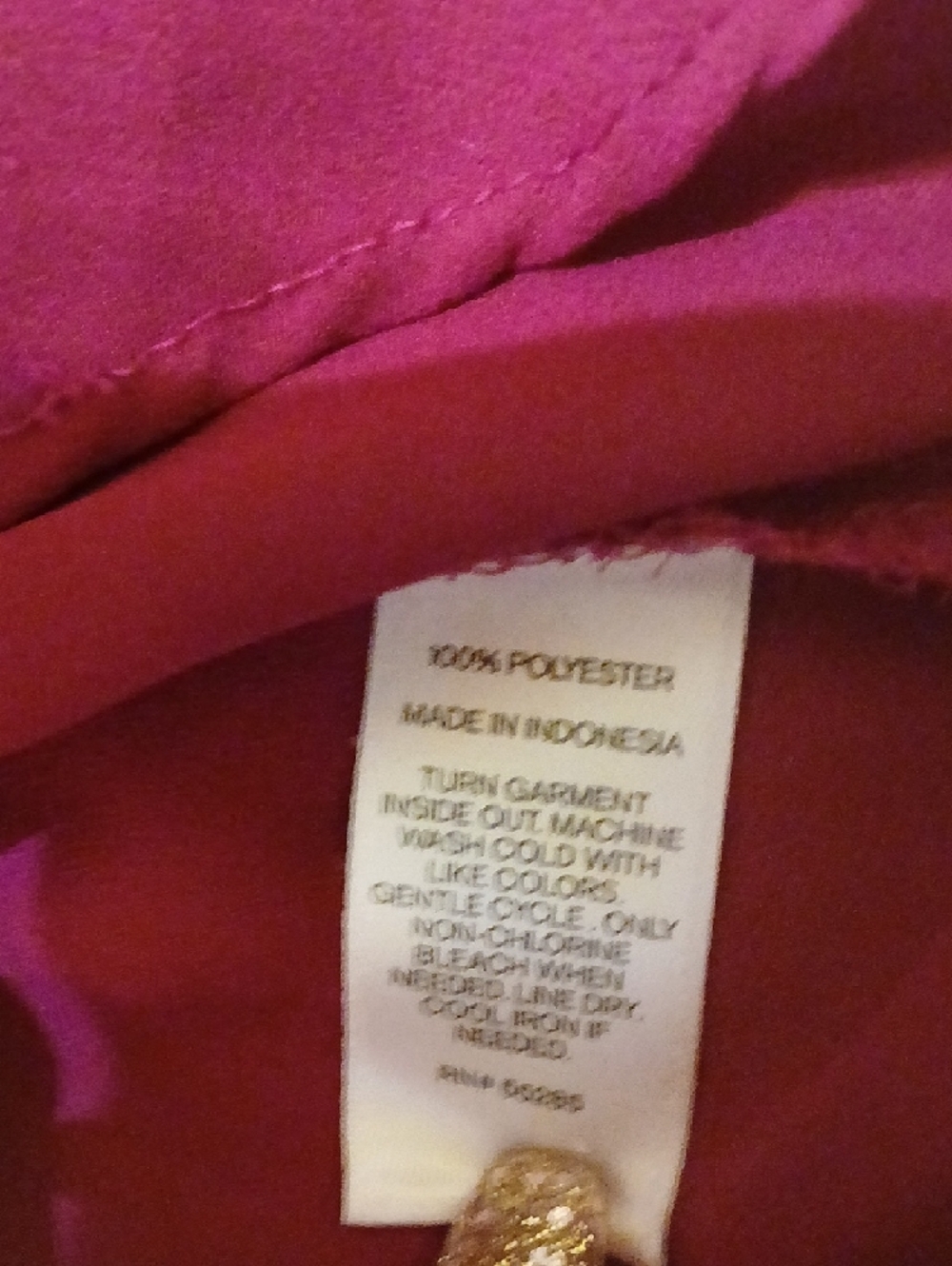 Express Deep Fuchsia Button-Up Blouse - Picture 6 of 7